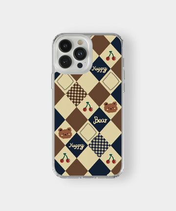 Cute Bear Patchwork Phone Case
