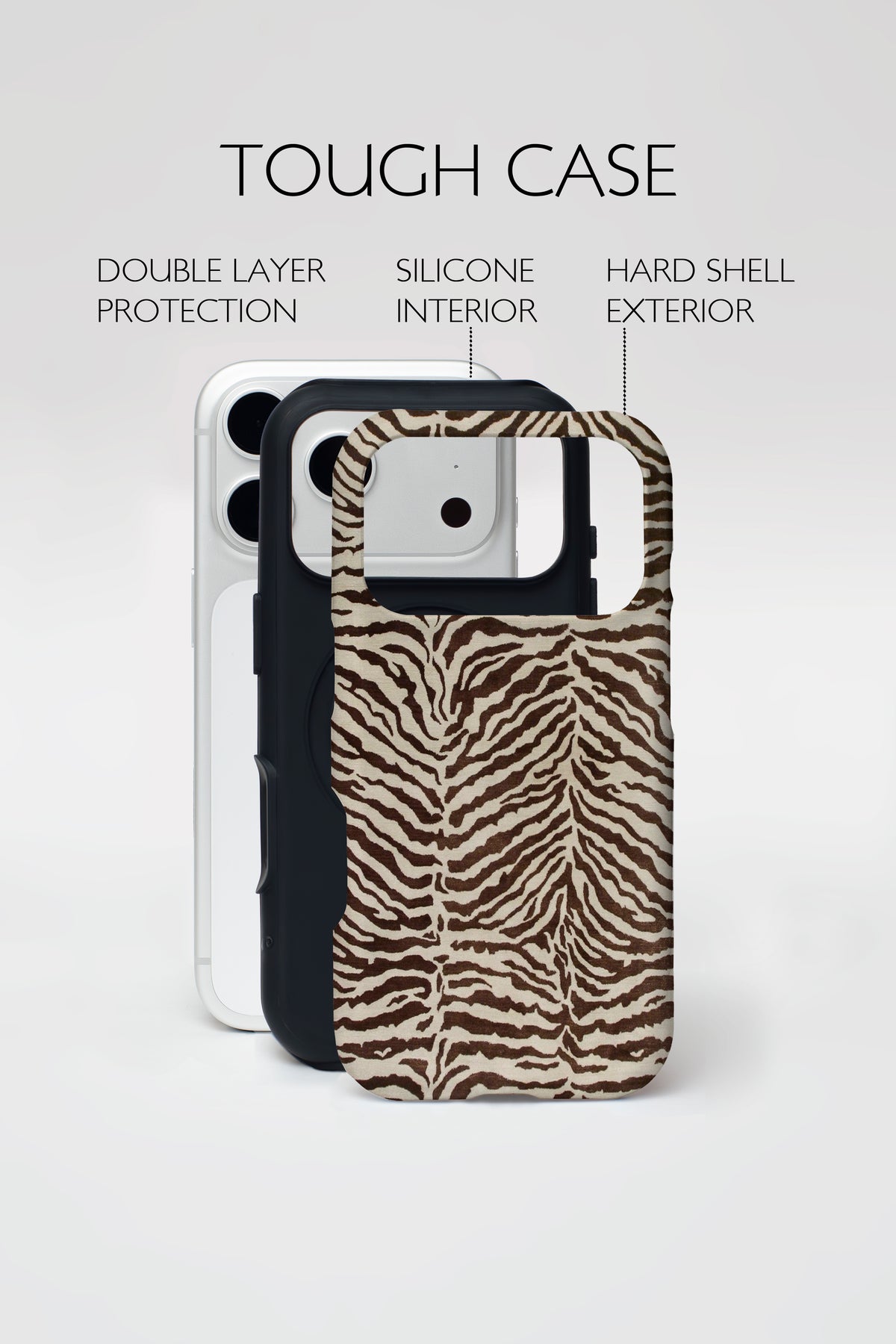Zebra Print Armoured Phone Case