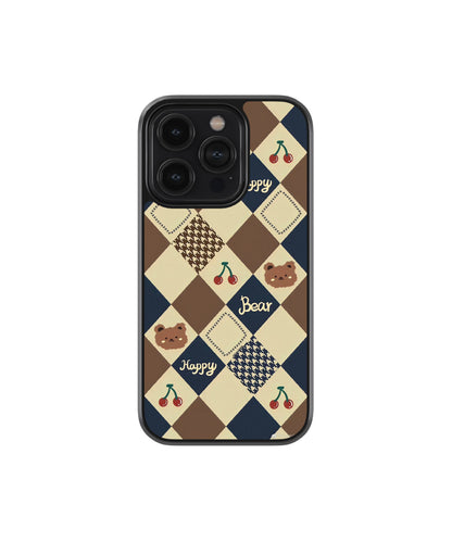 Cute Bear Patchwork Phone Case