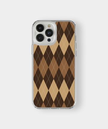 Brown Argyle Pattern Phone Case