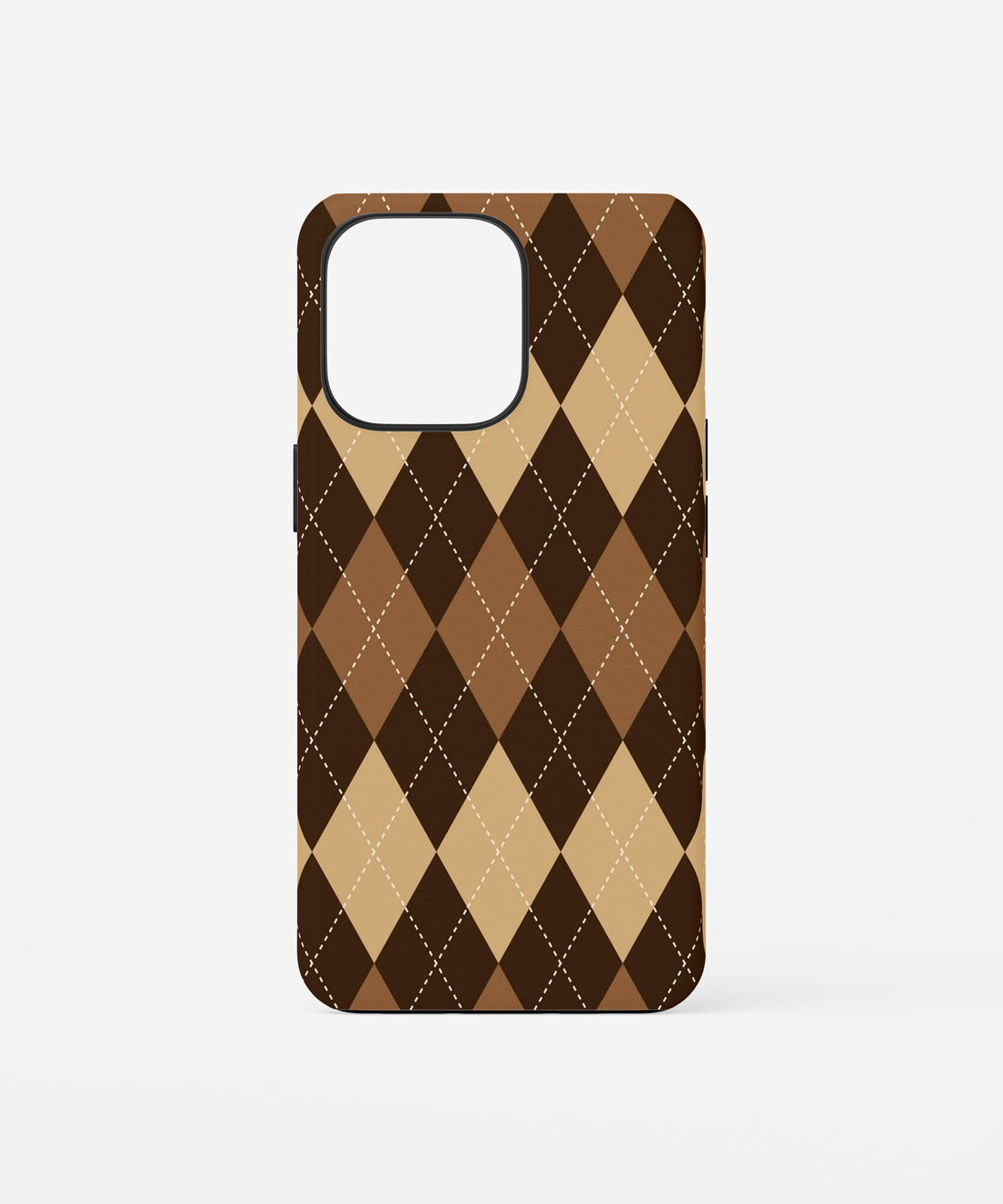 Brown Argyle Pattern Phone Case
