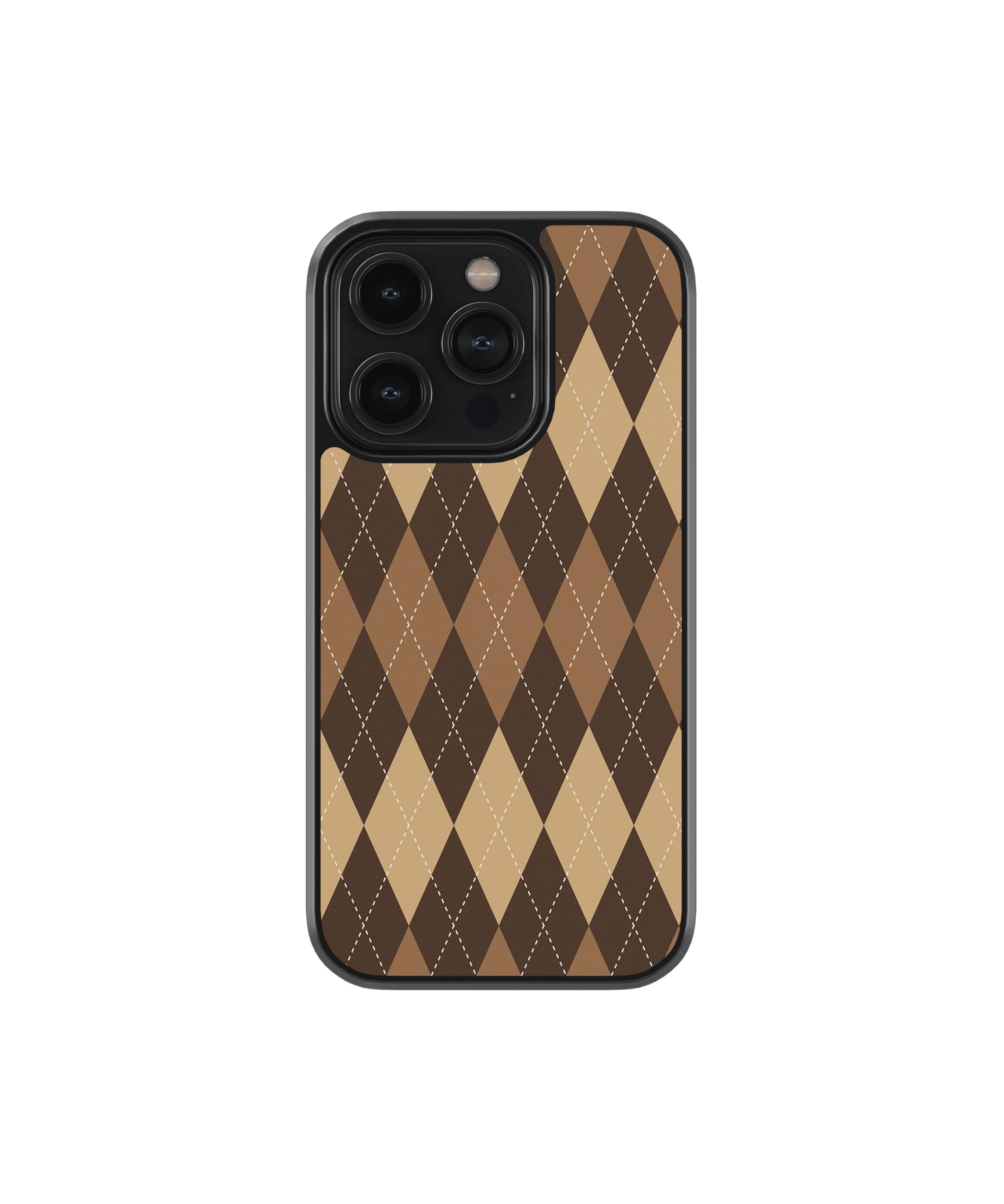 Brown Argyle Pattern Phone Case