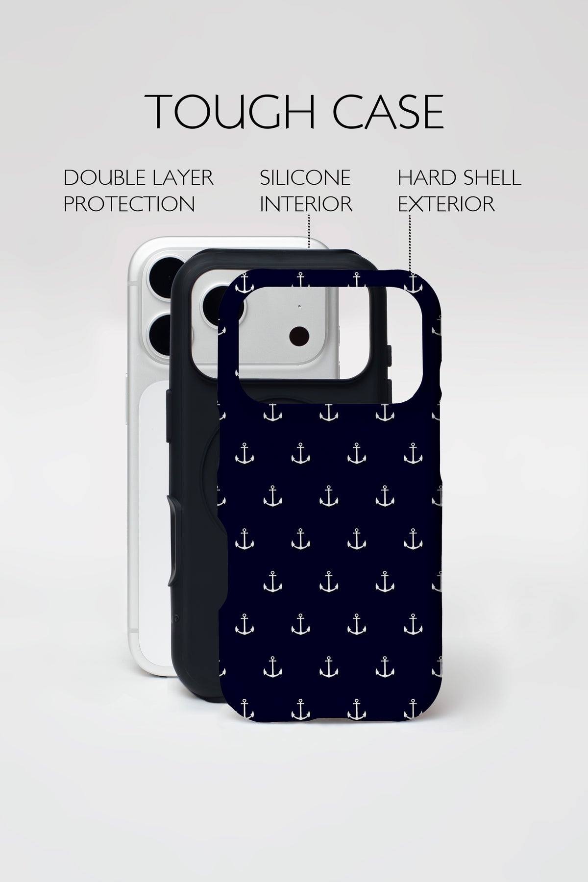 Navy Anchor Armoured Phone Case