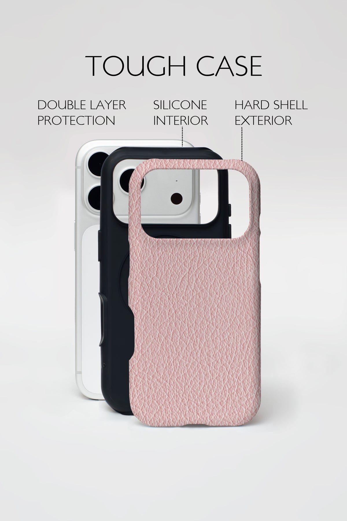 Pink Leather Armoured Phone Case