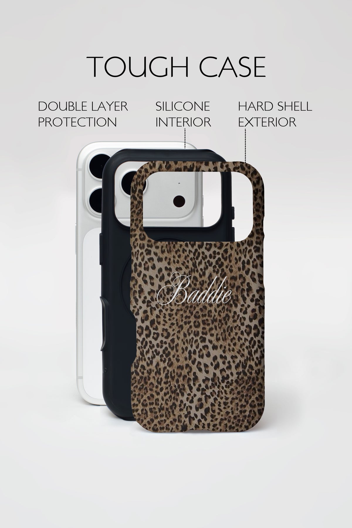 Baddie Leopard Armoured Phone Case.