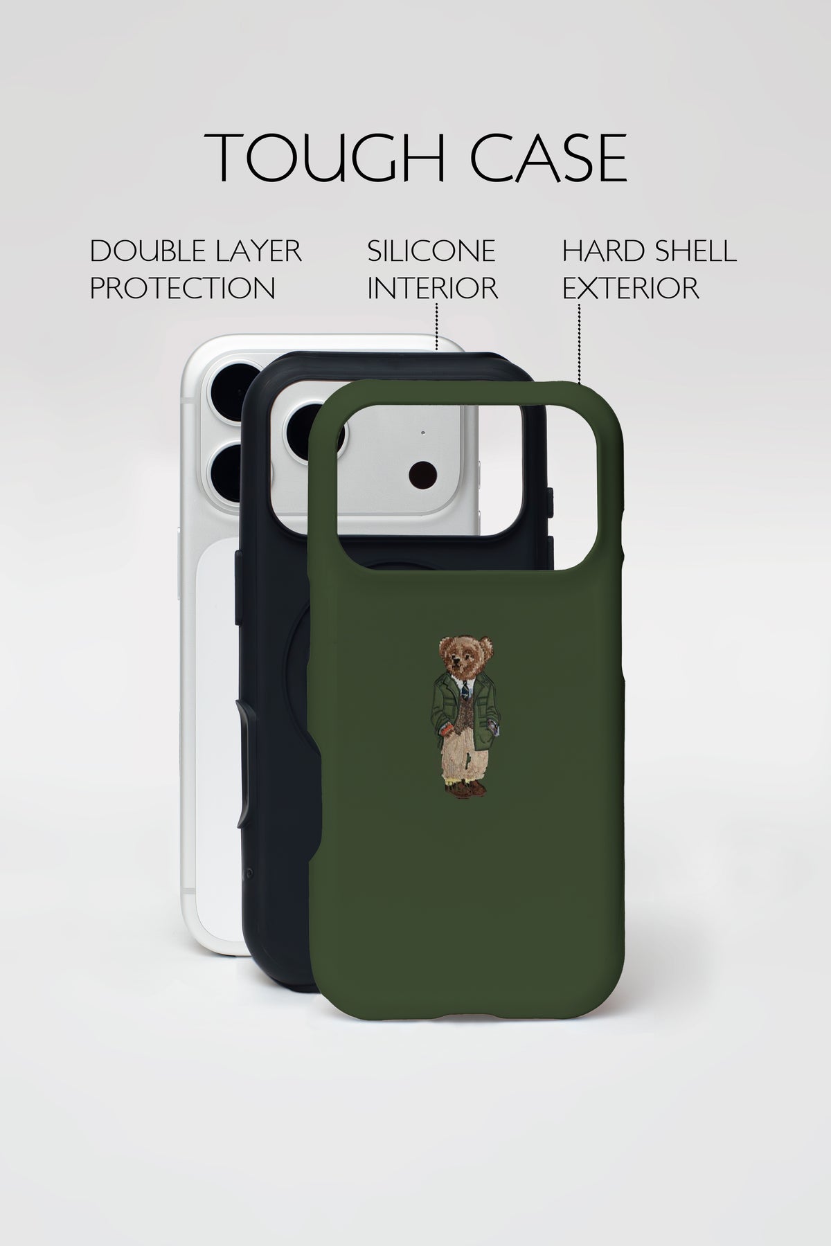 Green Polo Bear Armoured Phone Case.