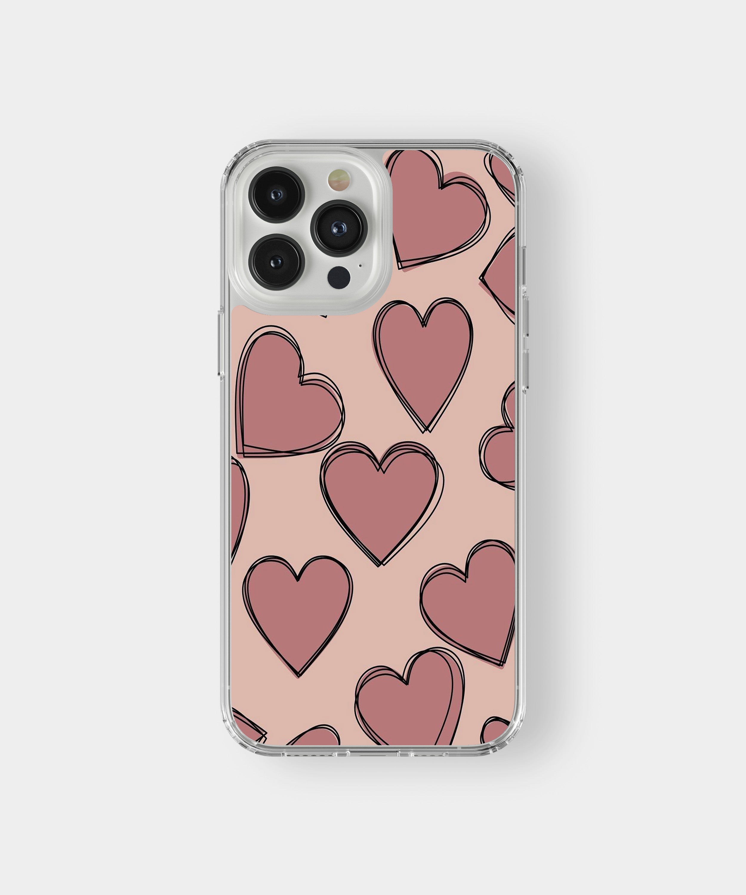 Pink Heart Pattern Phone Case