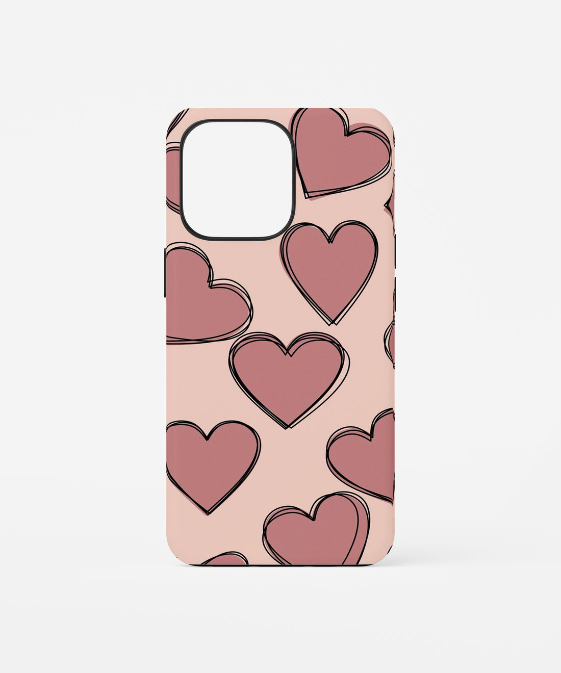Pink Heart Pattern Phone Case
