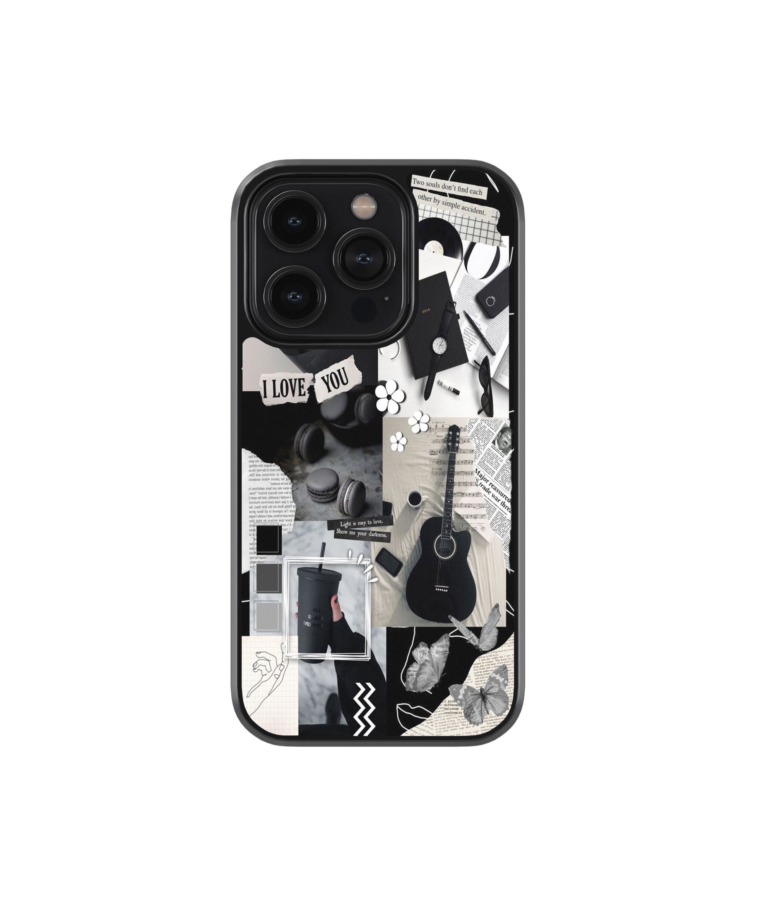 Black & White Love Collage Phone Case