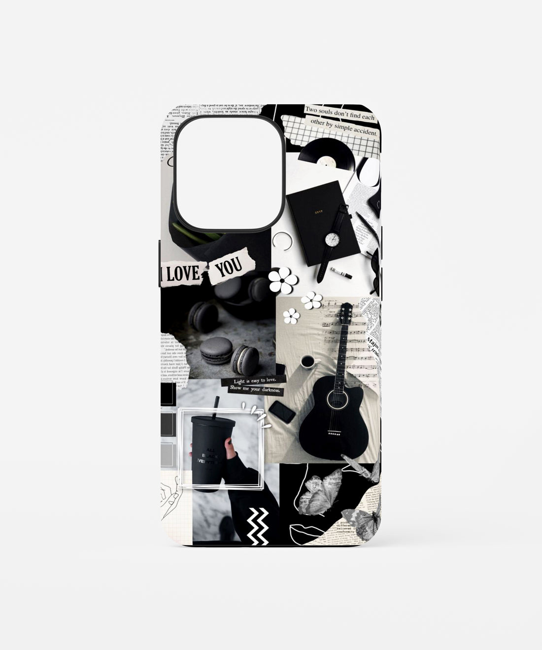 Black & White Love Collage Phone Case