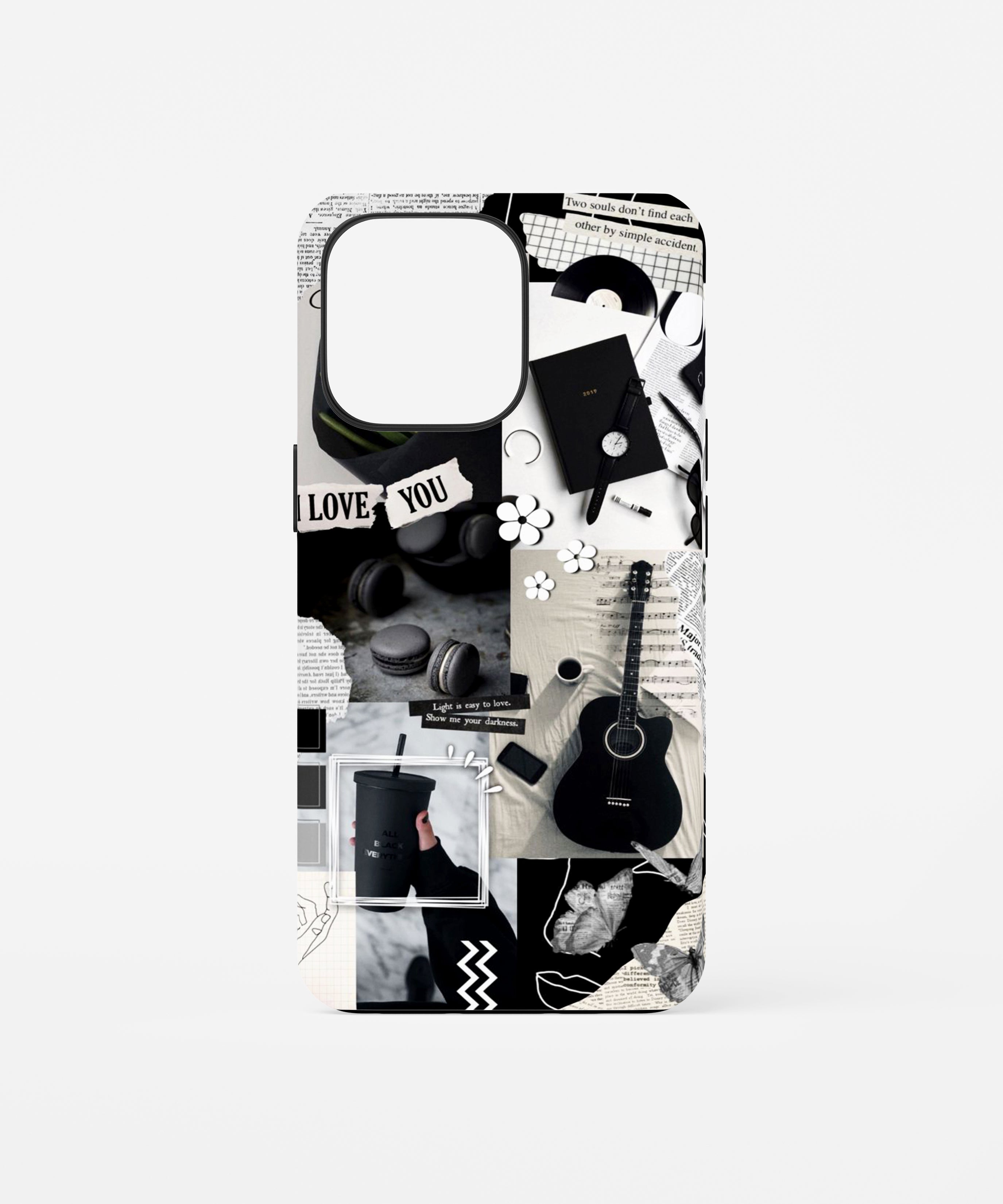 Black & White Love Collage Phone Case