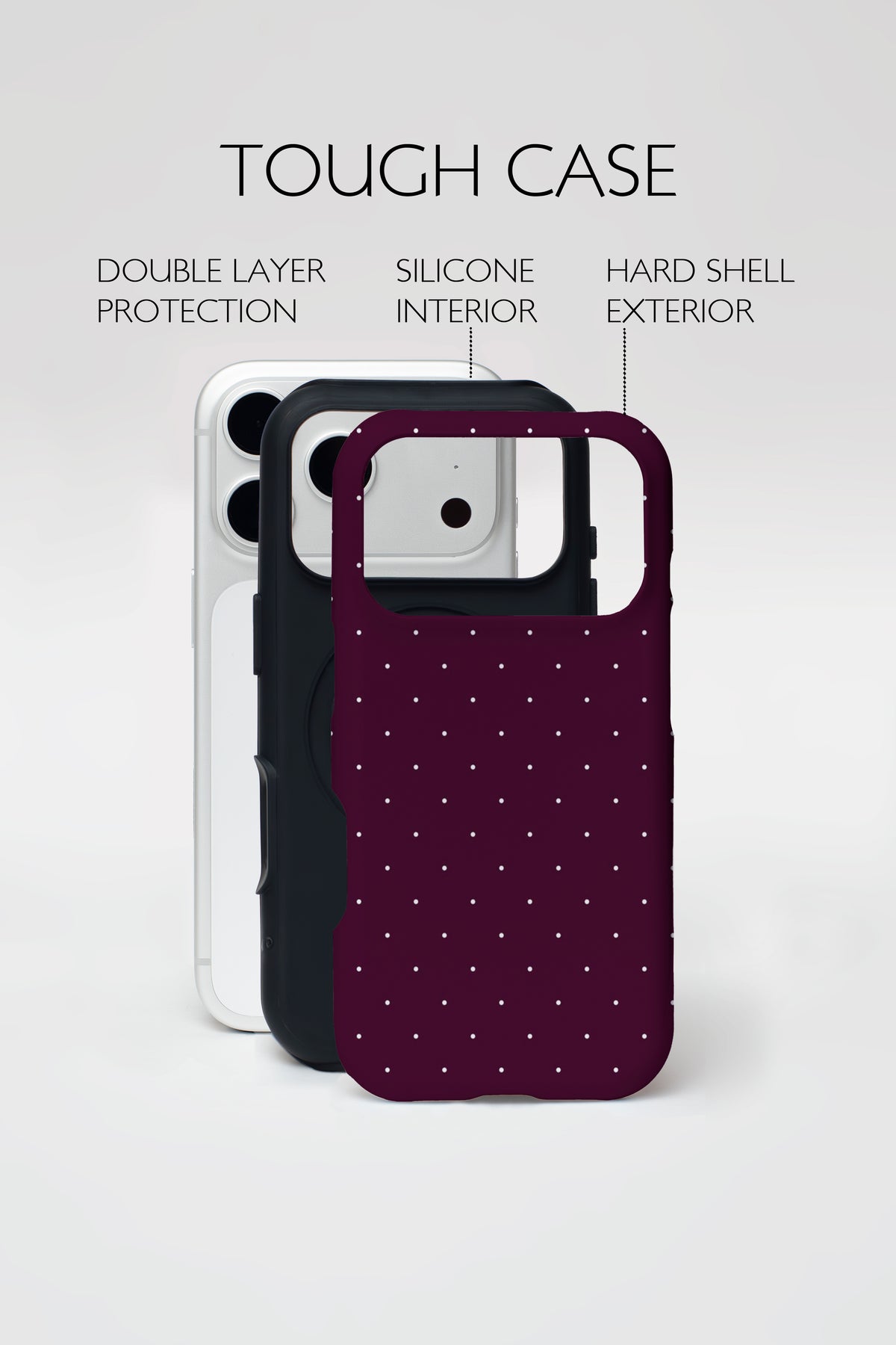 Burgundy Micro Dot Armoured Case.