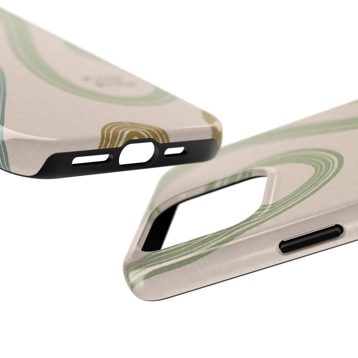 Abstract Sage Lines Calm Aesthetic Phone Case.