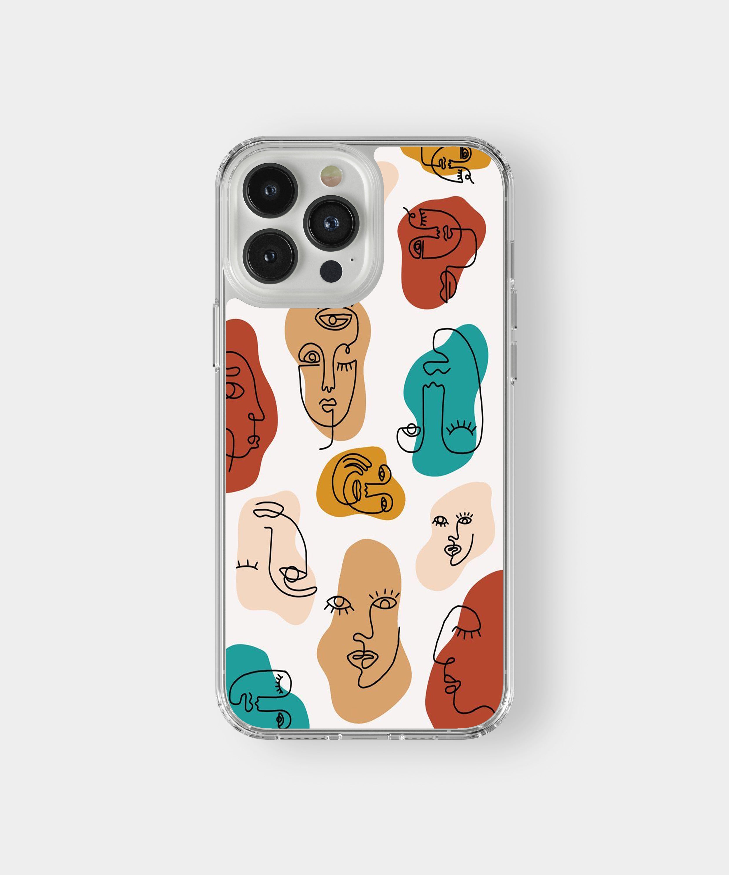Abstract Face Line Art Phone Case