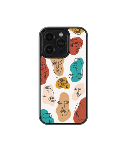 Abstract Face Line Art Phone Case