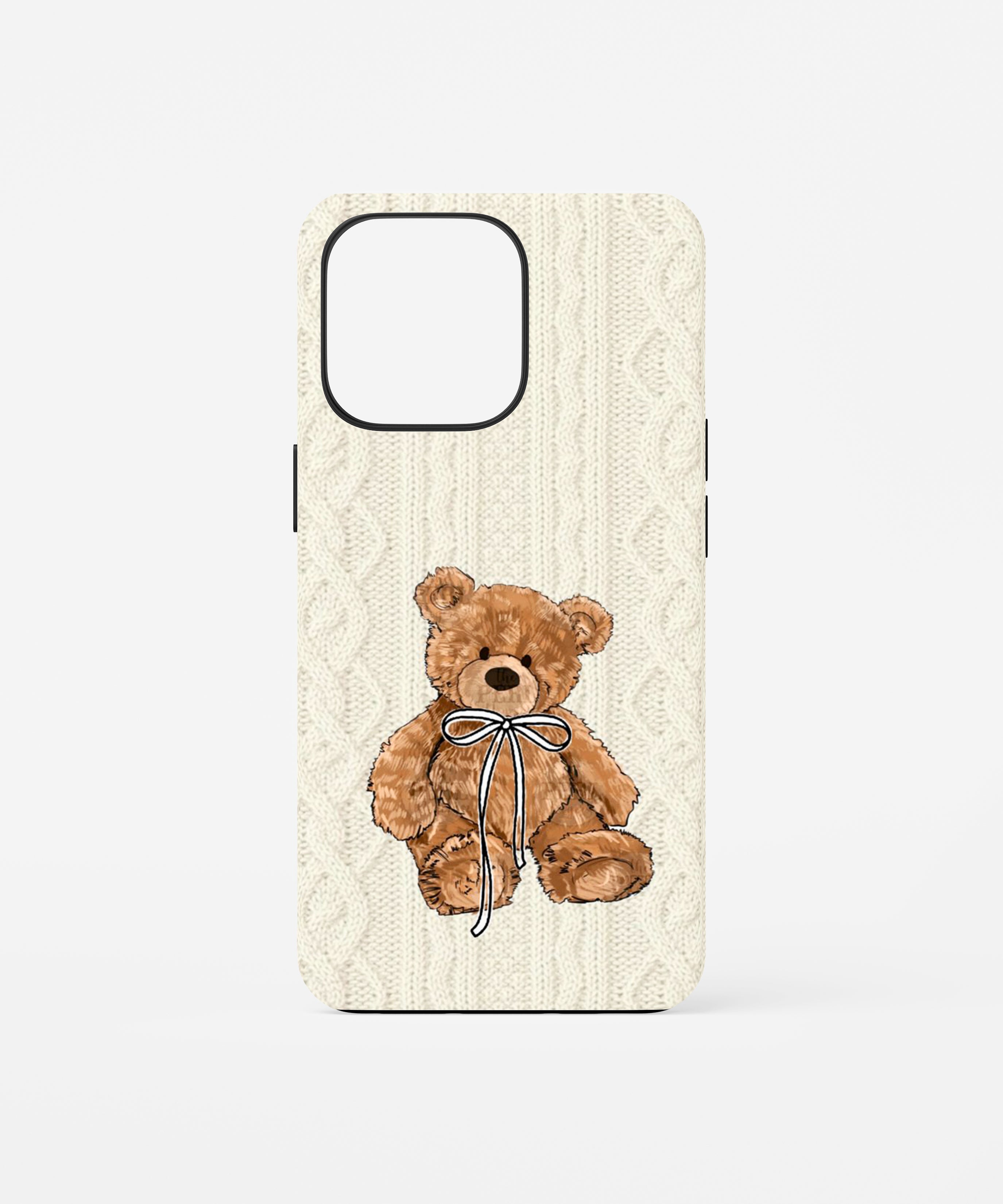 Teddy Bear Knit Phone Case