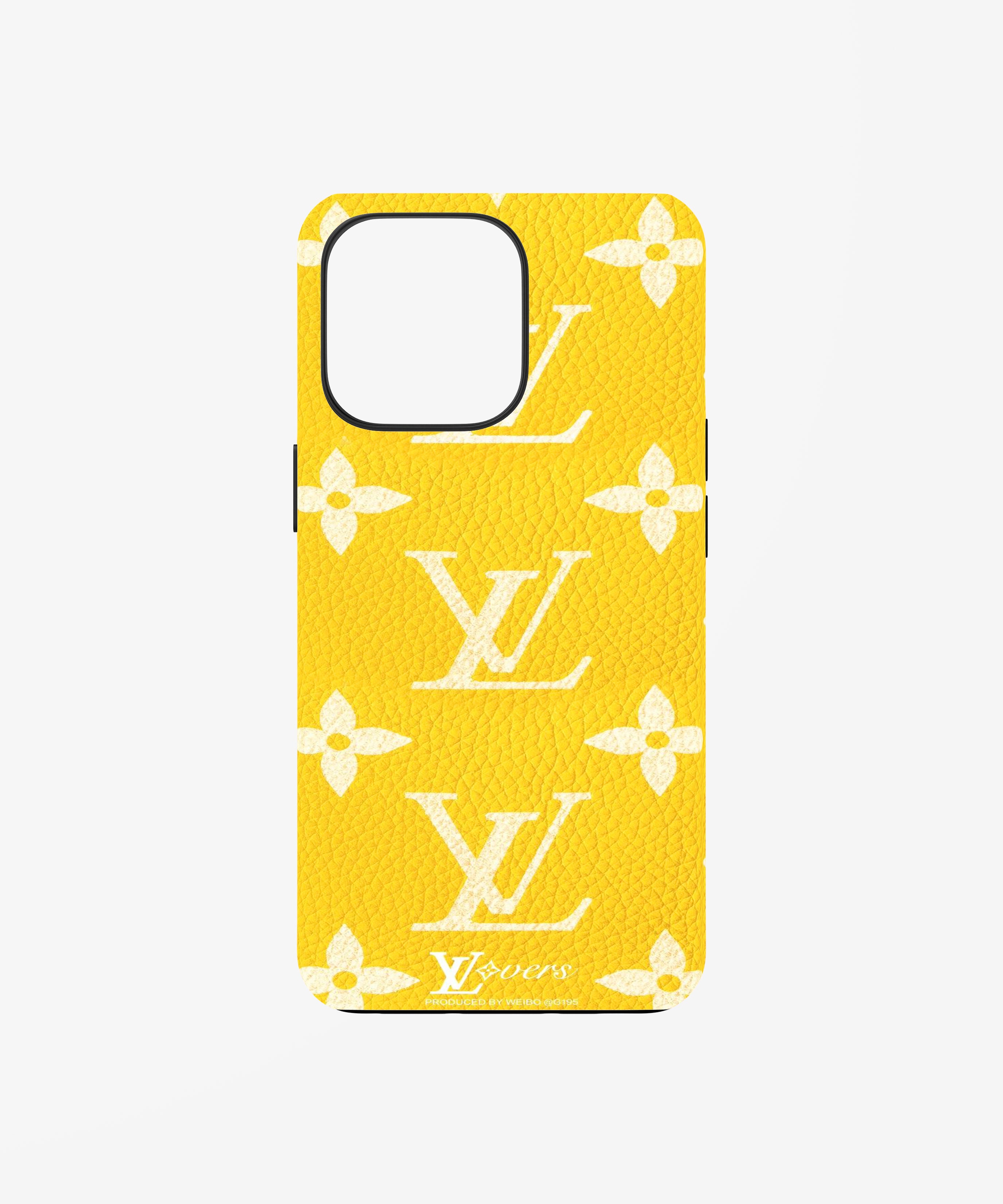 Luxury Yellow Monogram Aesthetic Phone Case