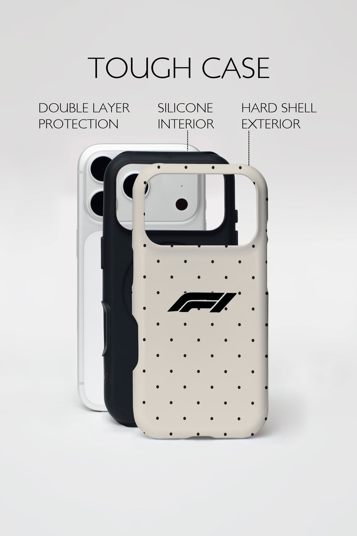Formula Racing Polka Dot Tough Phone Case.