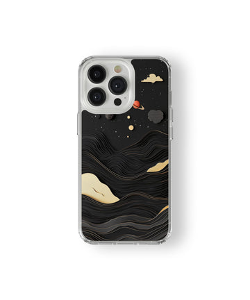 Minimal Cosmic Wave Dark Aesthetic Phone Case