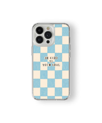 Be Kind to Your Soul Checkered Phone Case