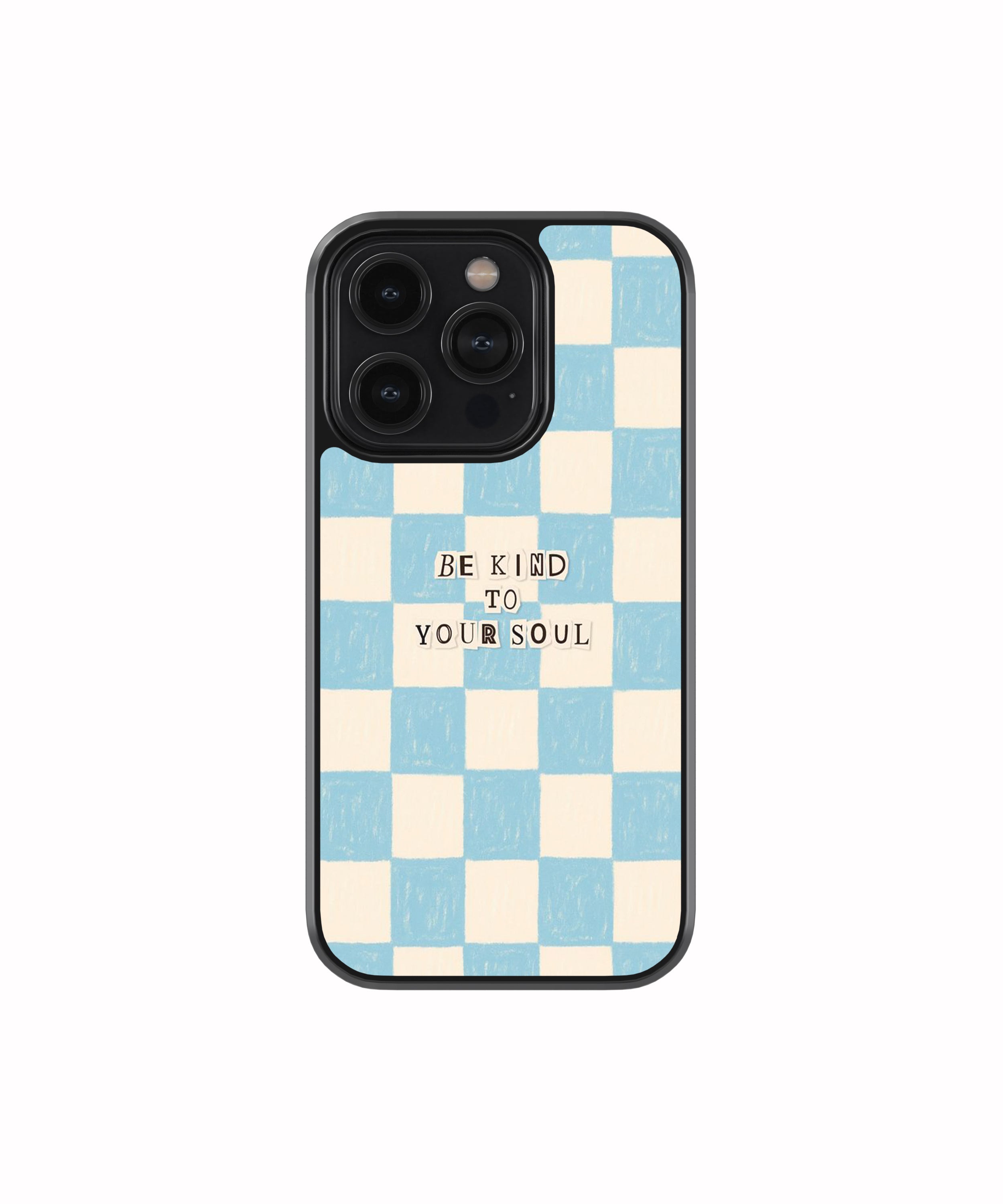 Be Kind to Your Soul Checkered Phone Case