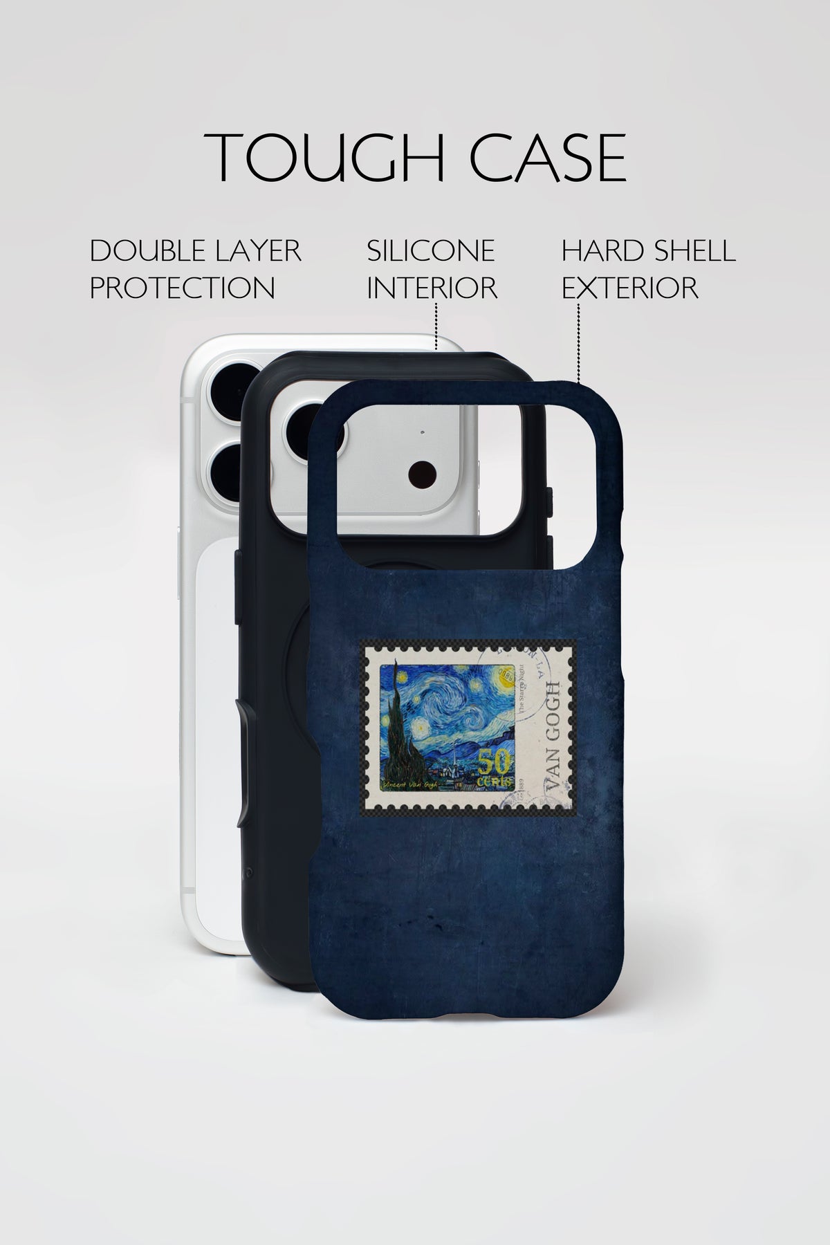 Starry Night Stamp Art Tough Phone Case.