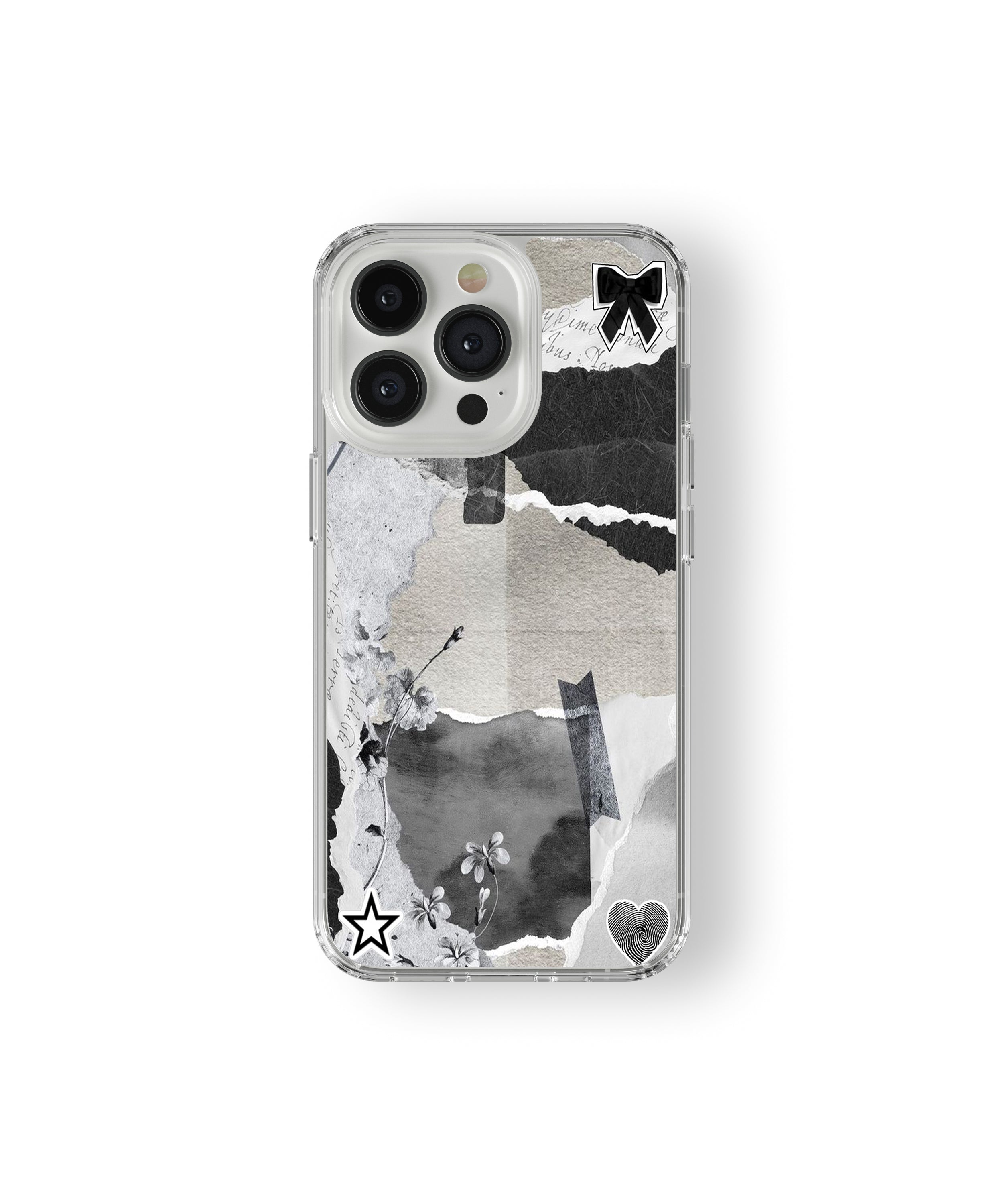Monochrome Torn Paper Collage Phone Case