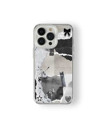 Monochrome Torn Paper Collage Phone Case