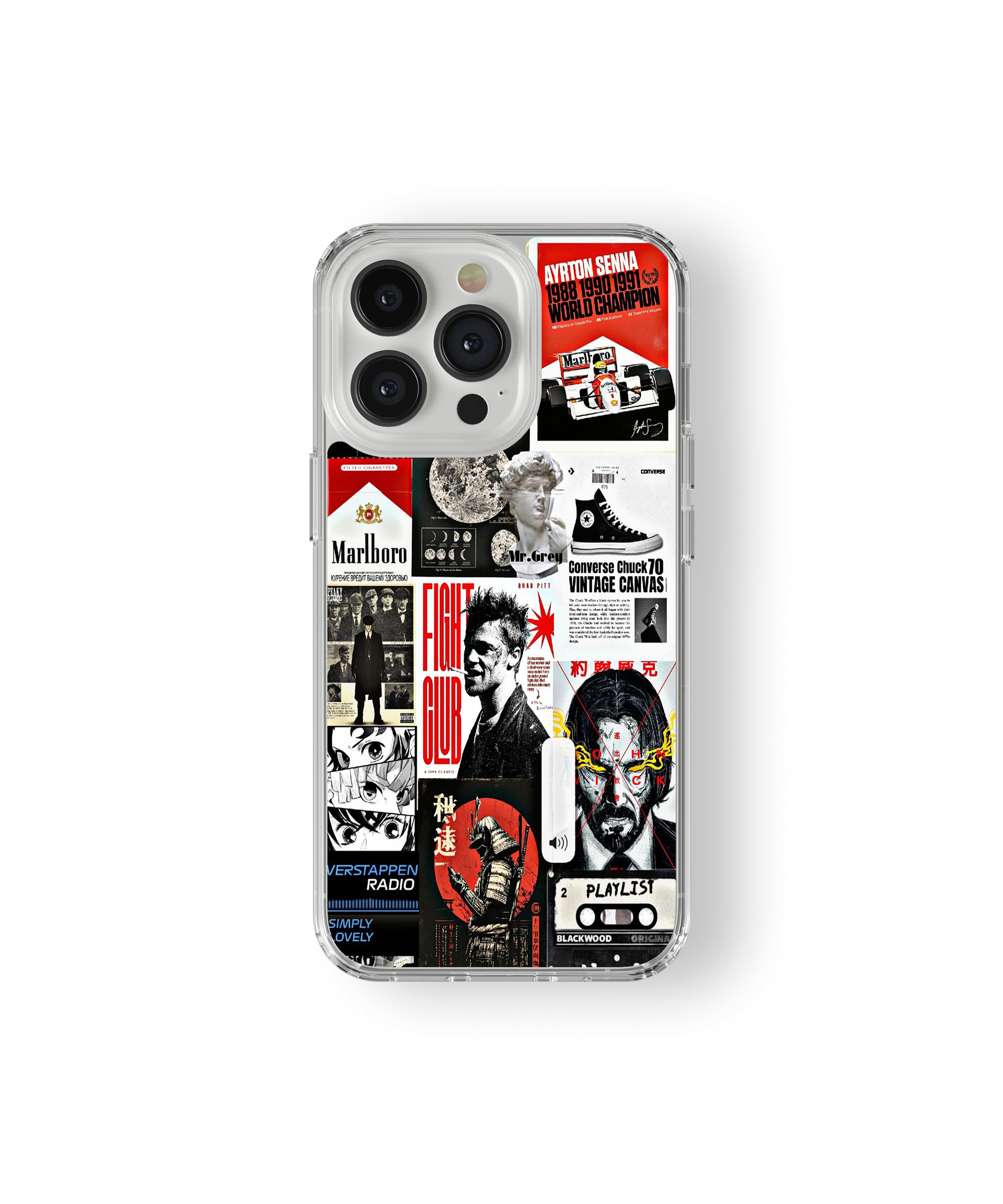 Vintage Pop Culture Chaos Collage Phone Case