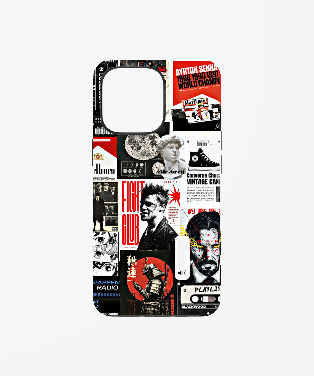 Vintage Pop Culture Chaos Collage Phone Case