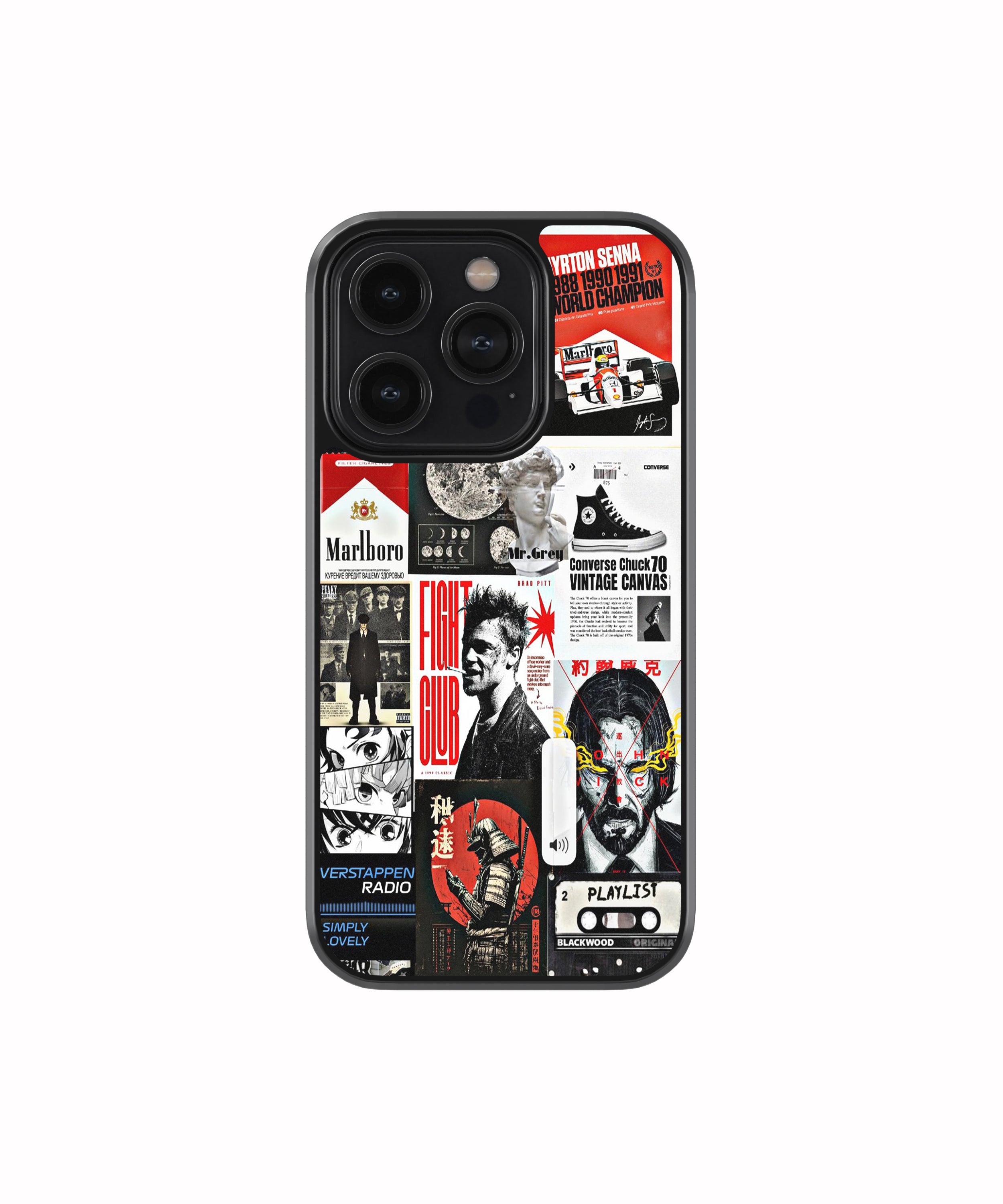 Vintage Pop Culture Chaos Collage Phone Case