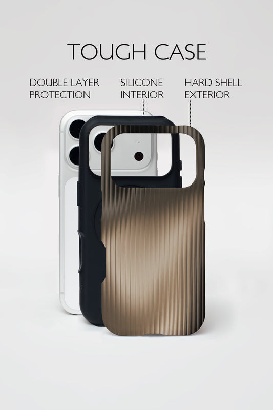 Ribbed Metallic Gradient Tough Phone Case.