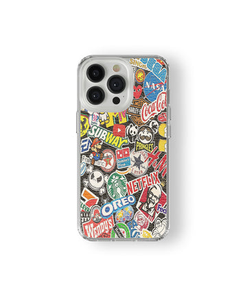 Retro Sticker Bomb Collage Phone Case
