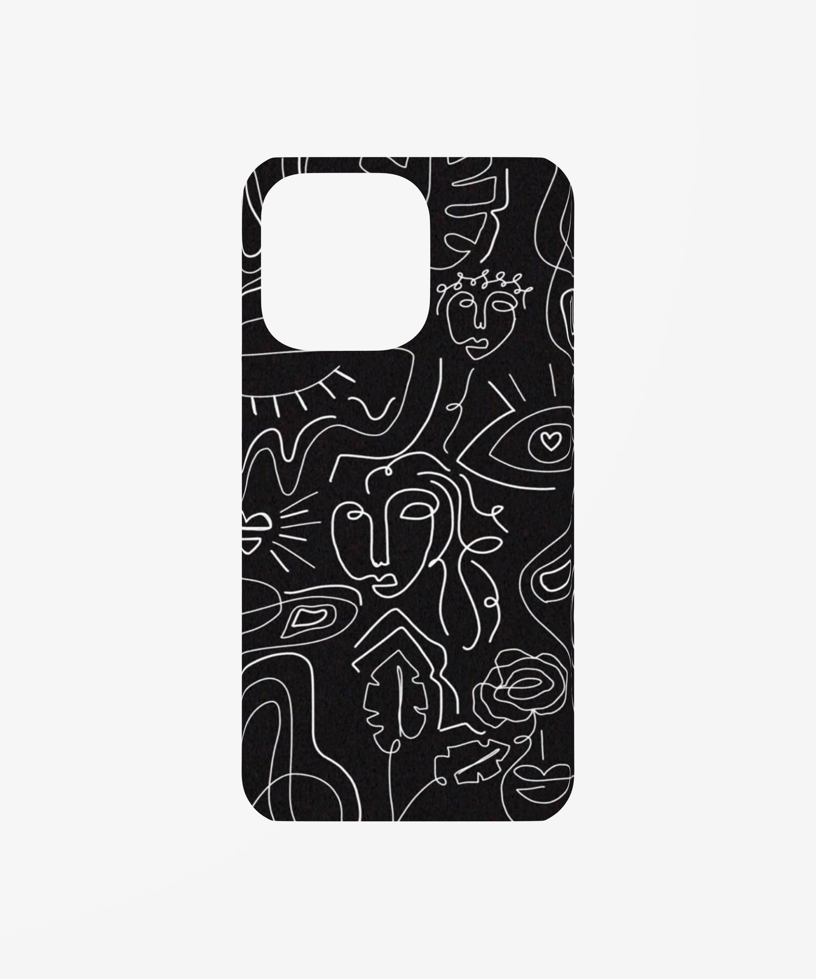 Midnight Muse Line Art Phone Case.
