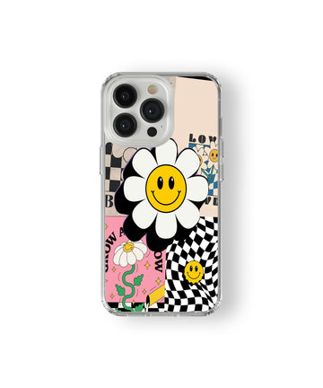 Smiley Chaos Y2K Collage phone case