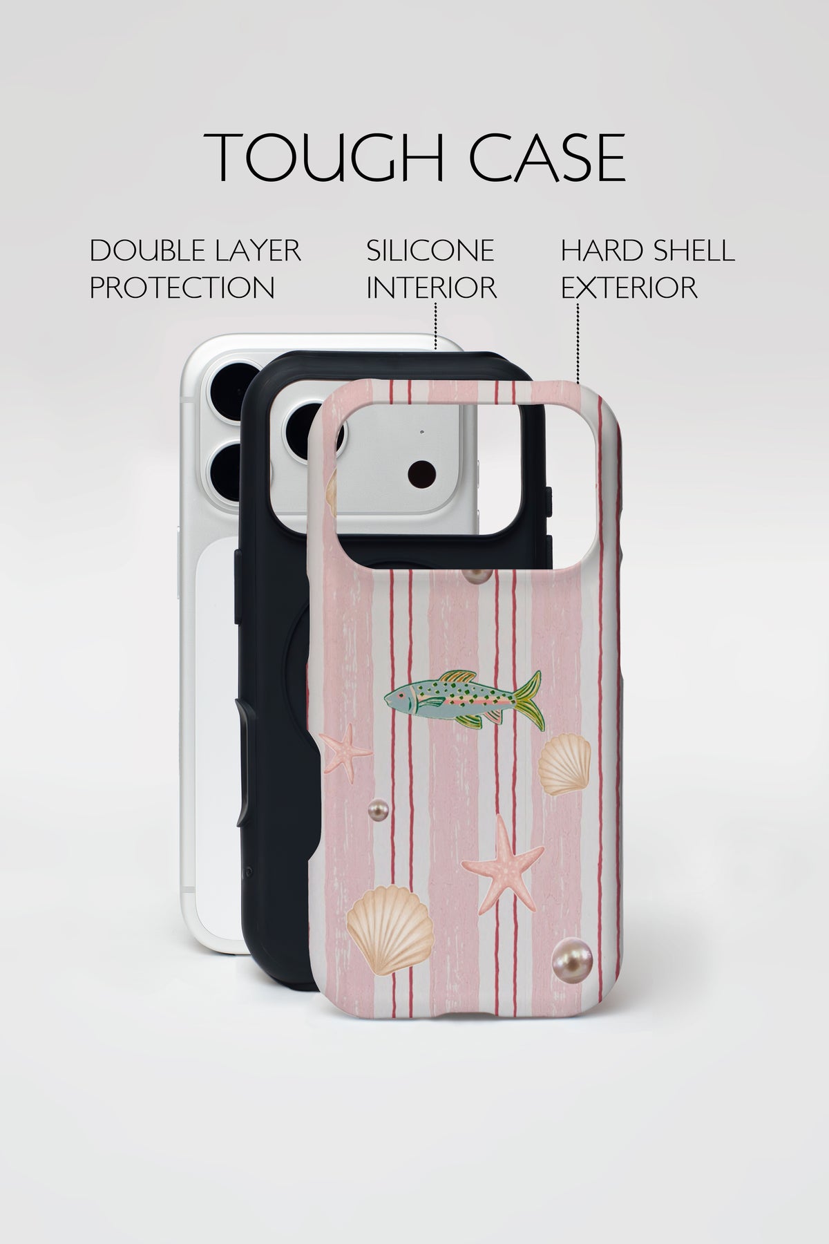 Pink Ocean Treasures Armoured Phone Case.