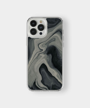 Black Gray Swirl Phone Case.