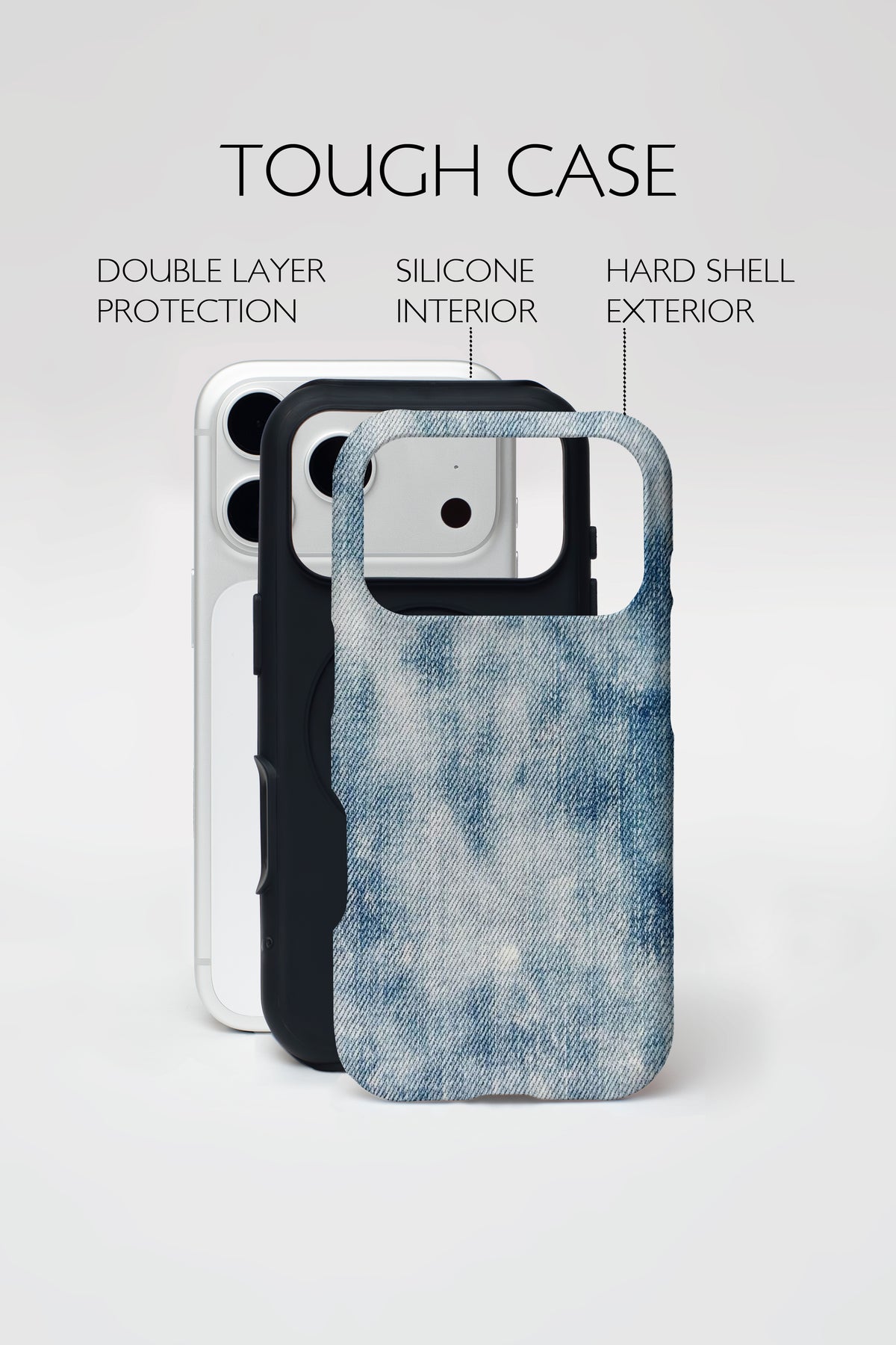 Blue Denim Armoured Phone Case.