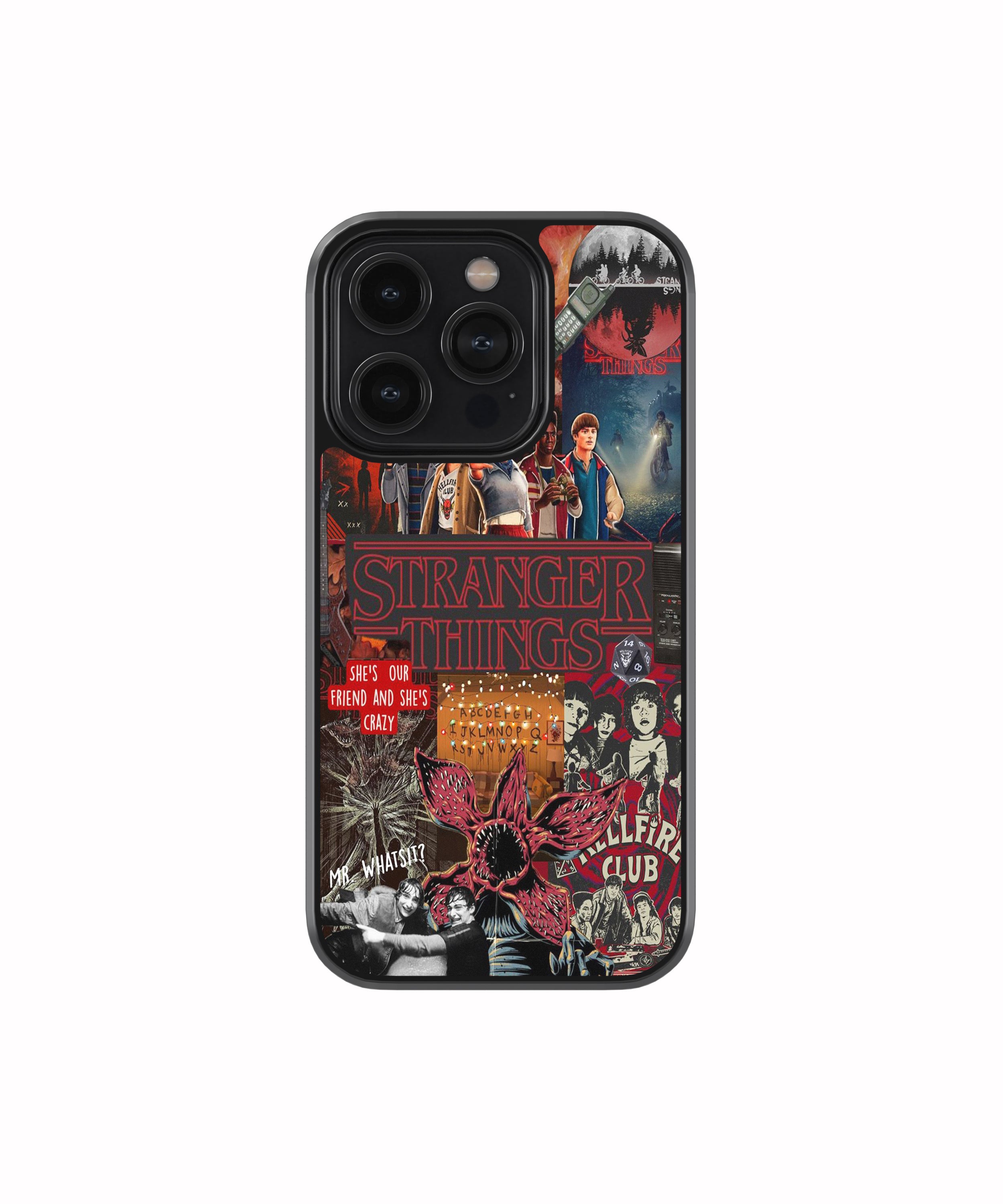 Stranger Things Hellfire Club Collage phone case