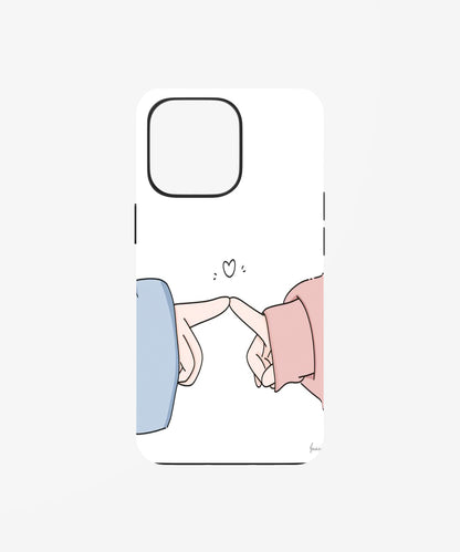 Minimal Love Pinky Promise phone case
