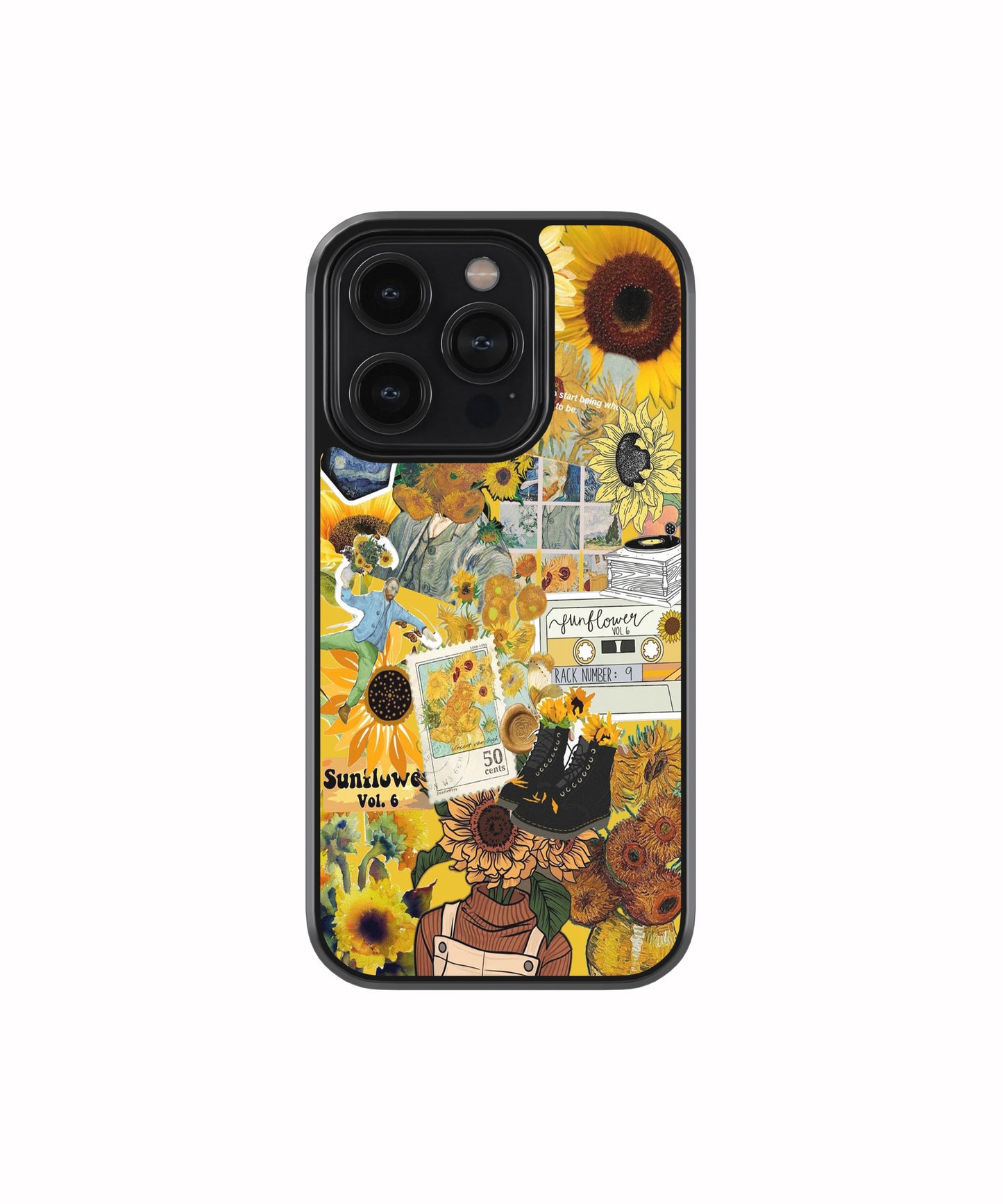 Sunflower Vintage Yellowcore Collage phone case