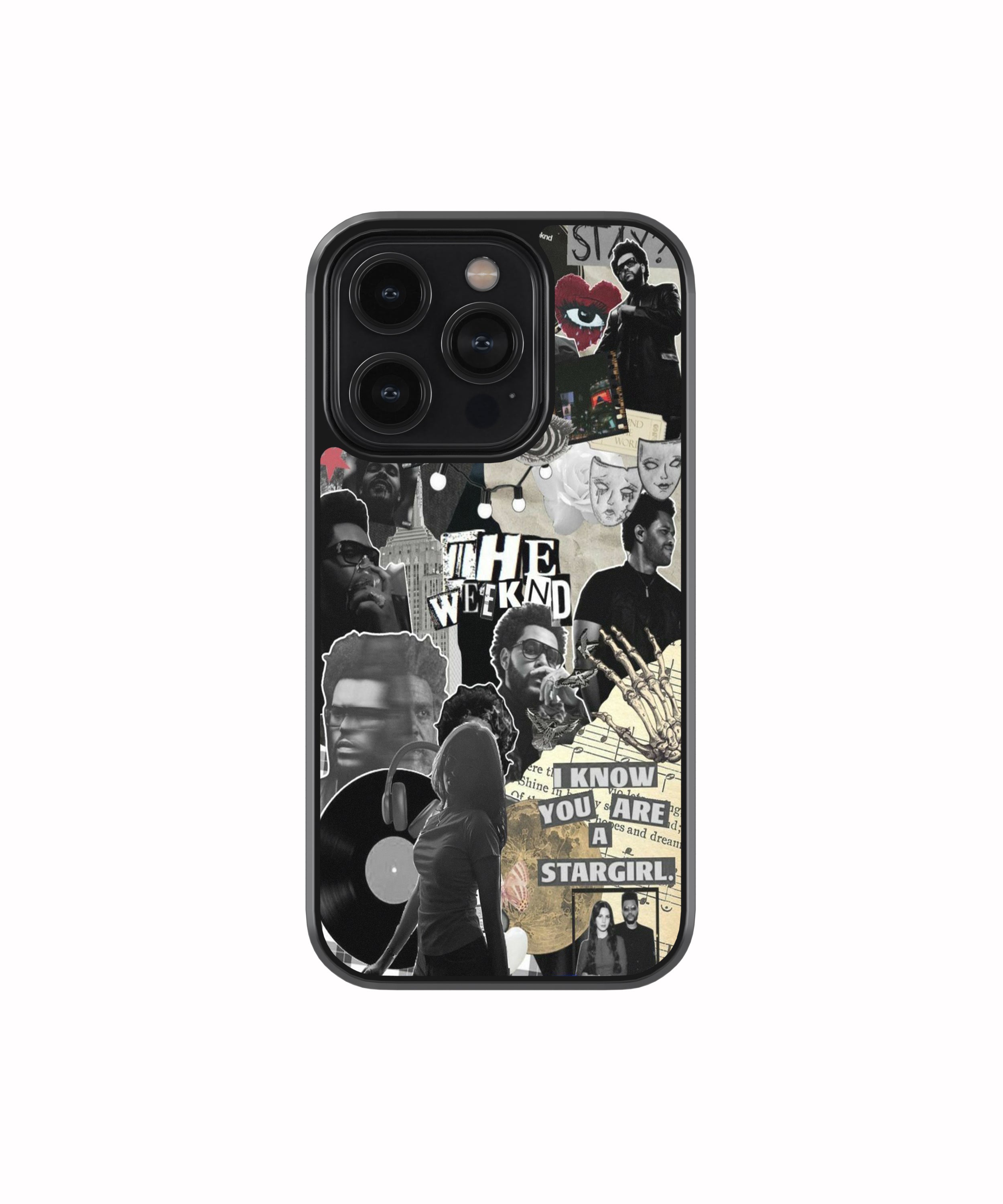 The Weeknd Dark Music Collage phone case