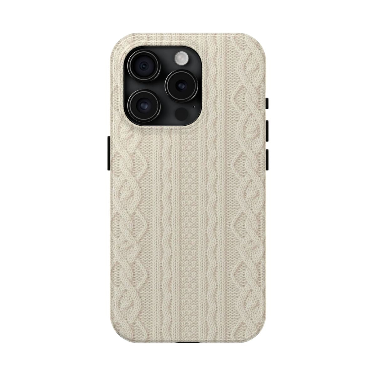 Cozy Knit Aesthetic Neutral Phone Case.
