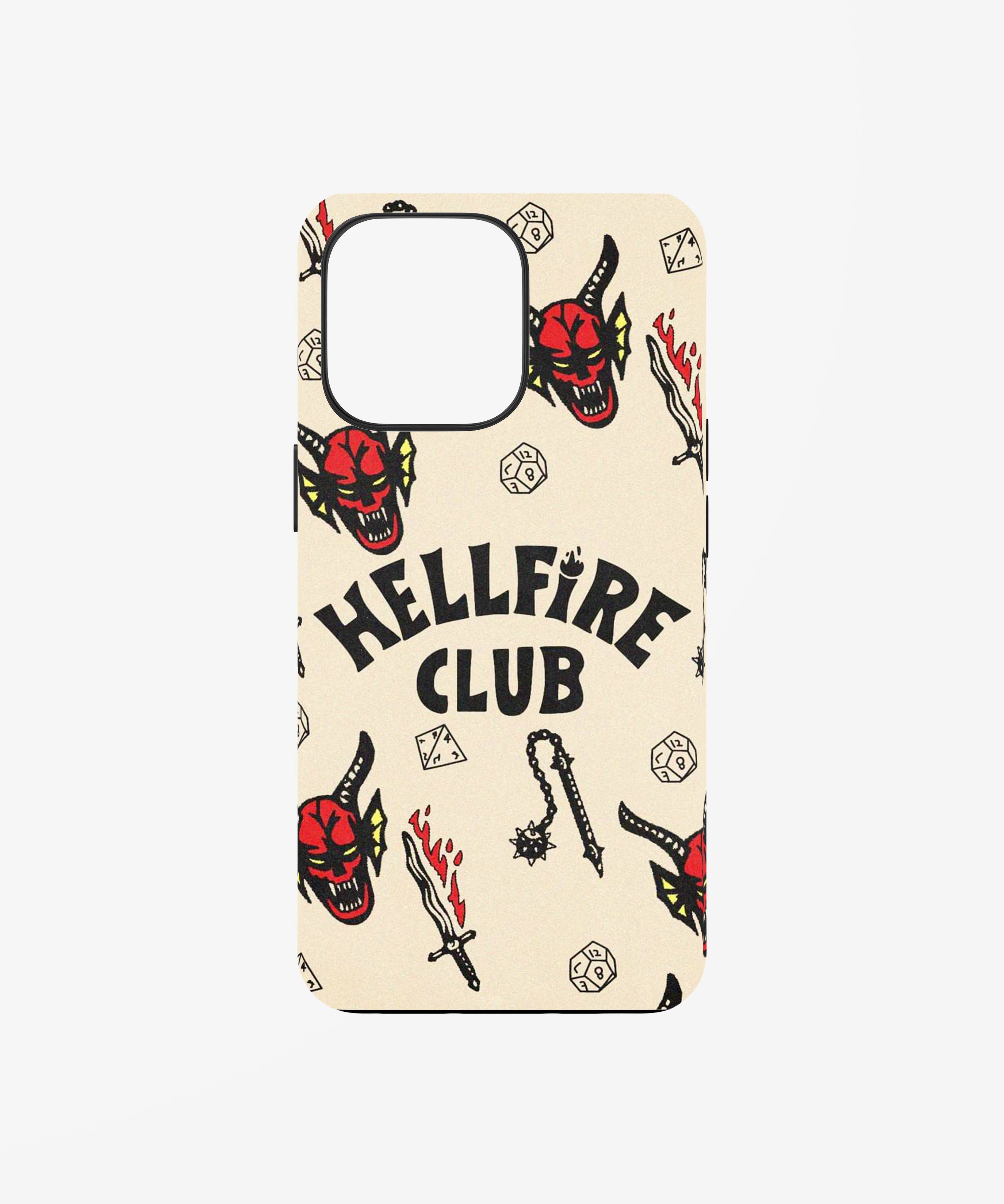 Retro Demon Dice Hellfire Club Phone Case.