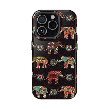 Desi Drip Elephant Art Phone Case.