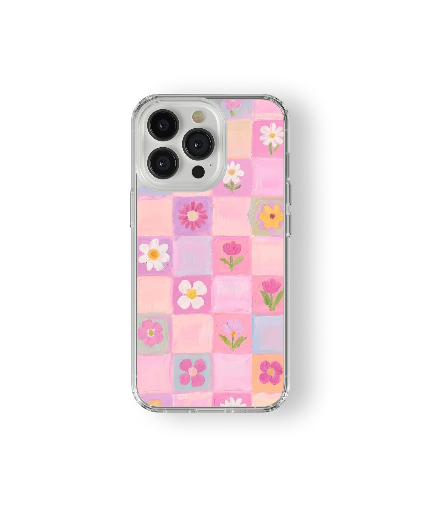 Pastel Bloom Checker Phone Case.