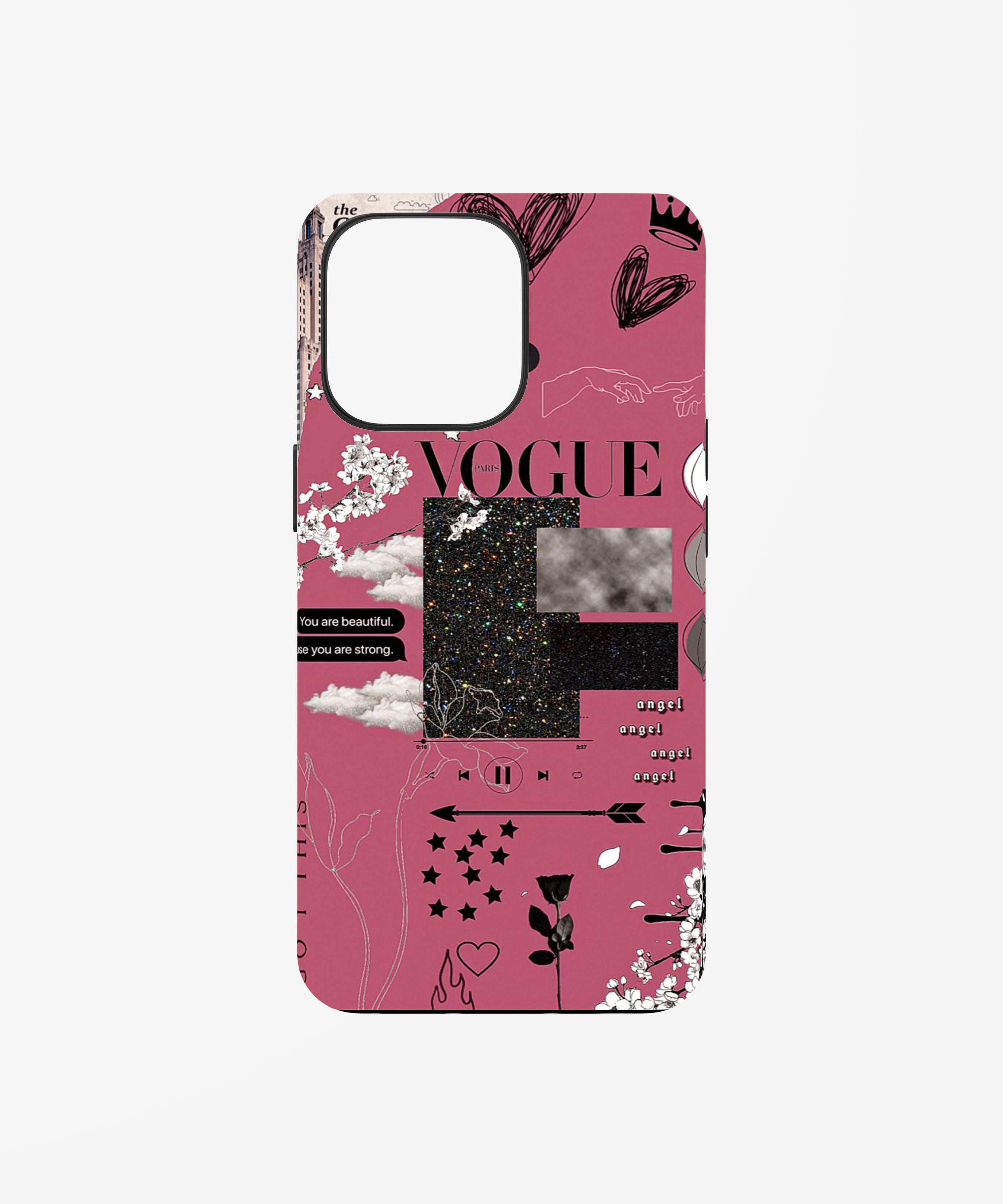 Vogue Pink Collage Phone Case.