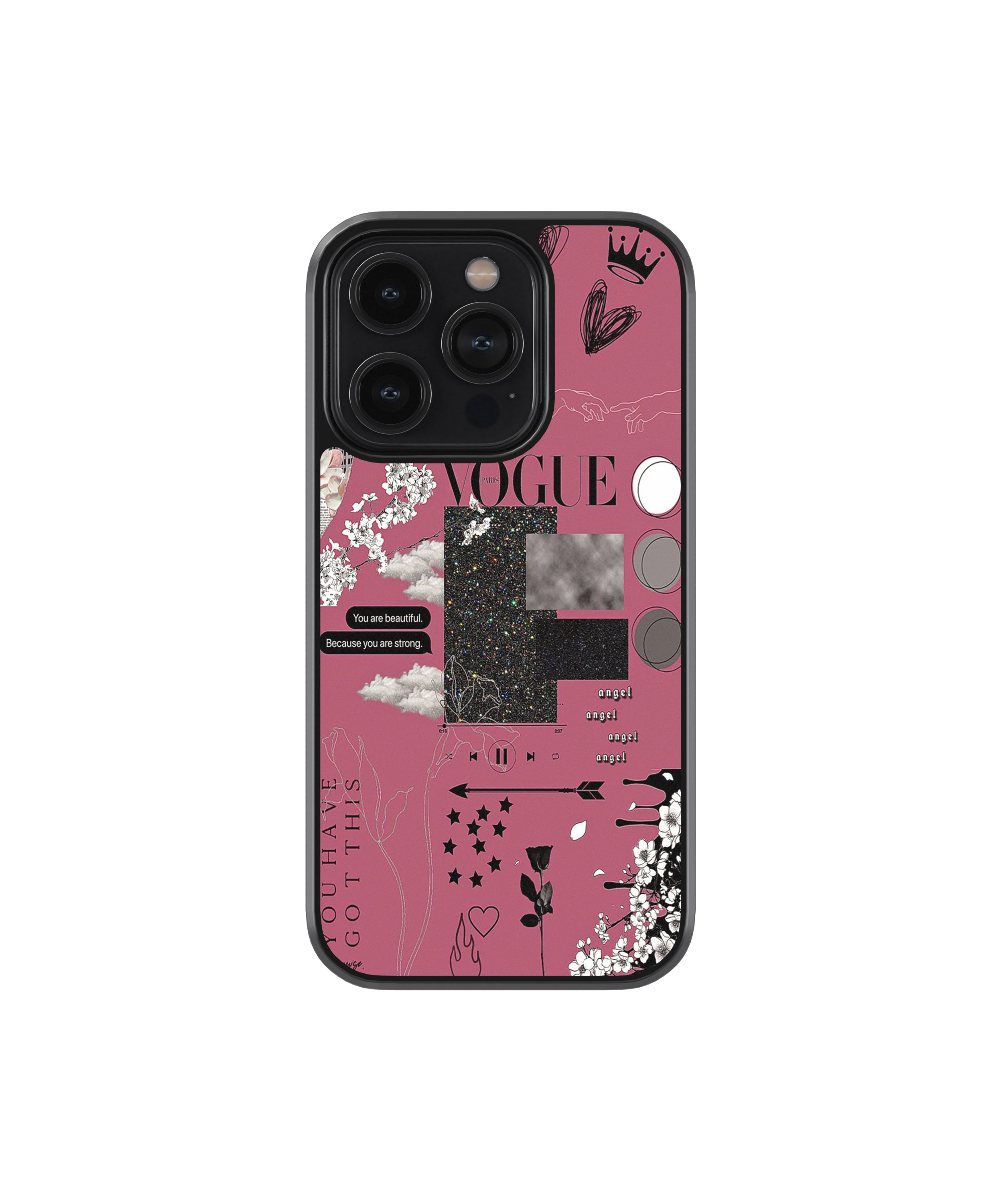 Vogue Pink Collage Phone Case.