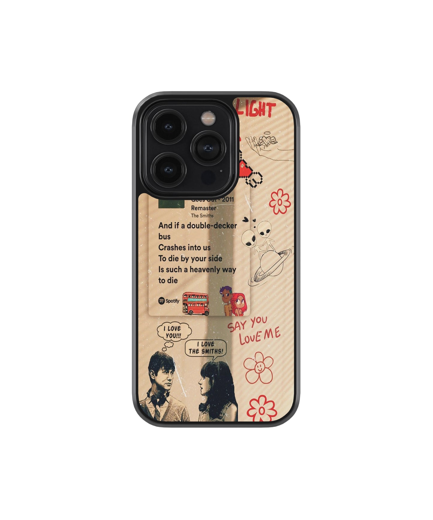 Vintage Indie Lyrics Phone Case.