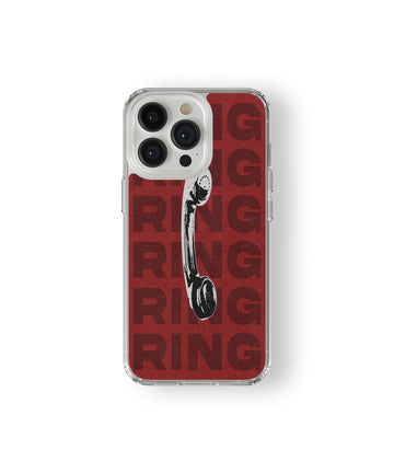 Red Ring Call Graphic Phone Case.